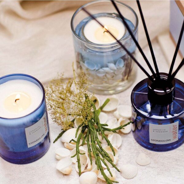 Elements - Water - Wood Sage & Samphire - Scented Candle - Boxed Tumbler