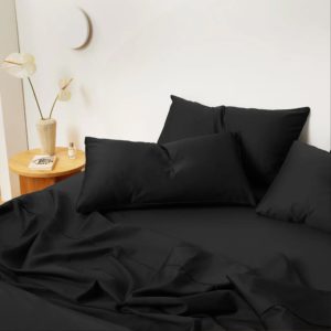 Breathable-top-quality-plain-black-bedding