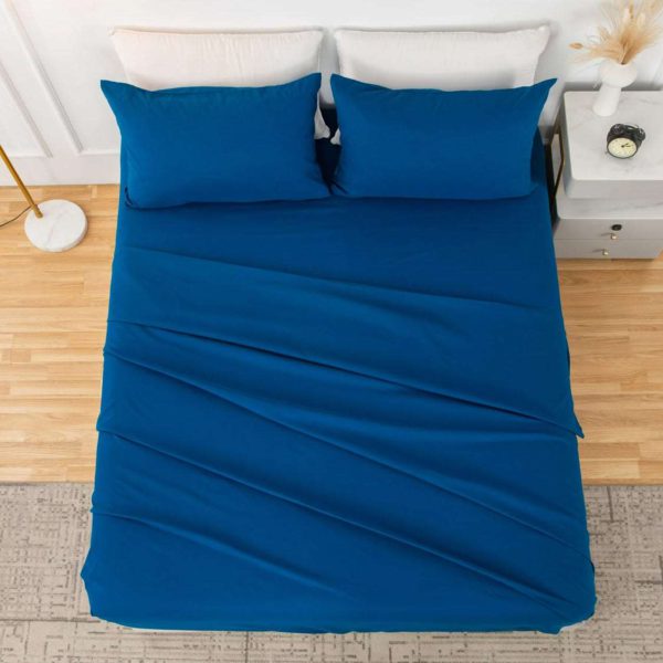 Breathable-top-quality-navy-blue-bed-set
