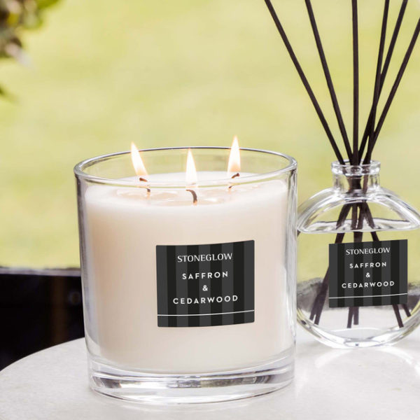 Modern Classics - Saffron & Cedarwood - 3-Wick Candle - Image 2