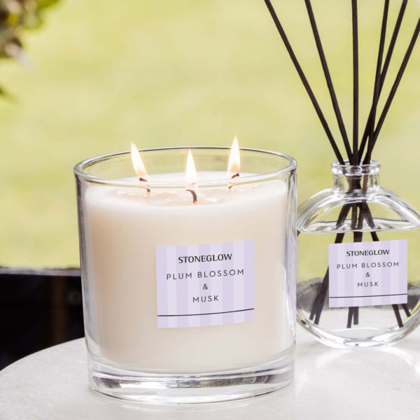Modern Classics - Plum Blossom & Musk - 3-Wick Candle - Image 2