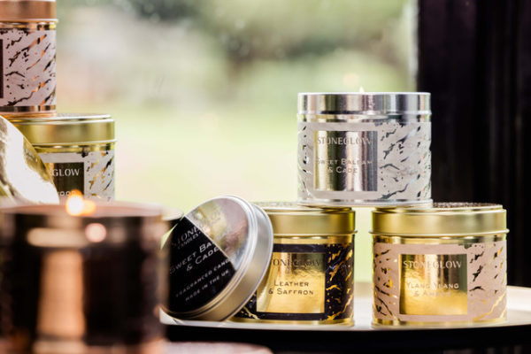 Luna - Leather & Saffron - Scented Candle Tin - Image 2