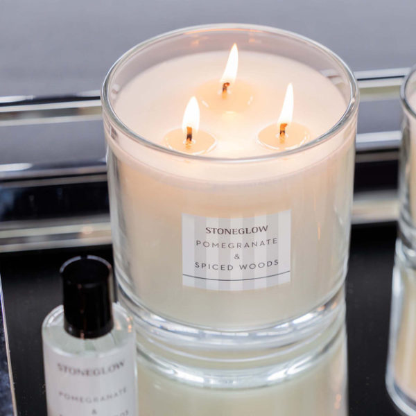 Modern Classics - Pomegranate & Spiced Woods - 3-Wick Candle - Image 3