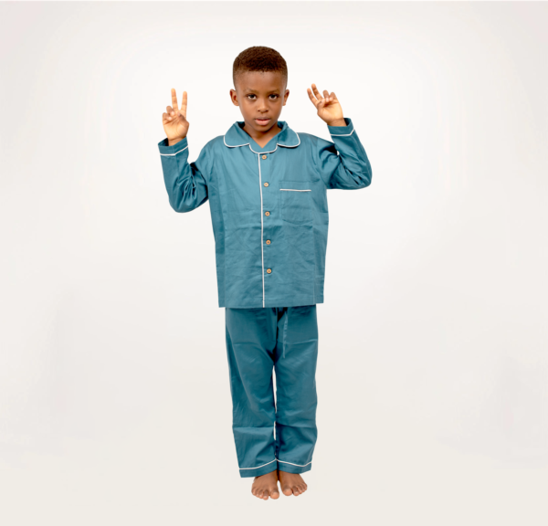 Moroccan Blue Children Lounge Wear - Image 5