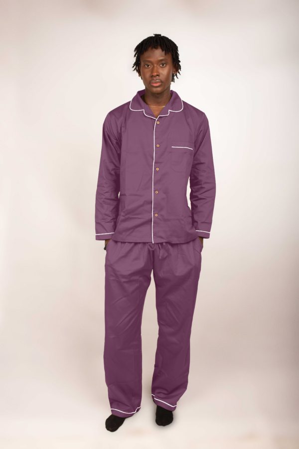Men's Burgundy Lounge Wear - Image 2