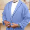 Periwinkle Blue Pineapply Cotton Bathrobe