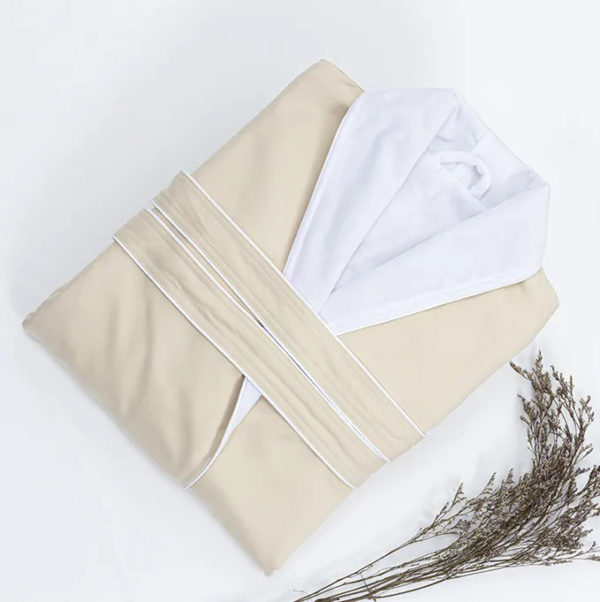 Beige Luxury Shawl Spa Bathrobe