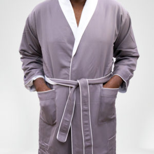 Silver Luxury Shawl Spa Bathrobe