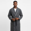 Charcoal Grey Pineapply Cotton Bathrobe