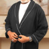 Black Pineapply Cotton Bathrobe