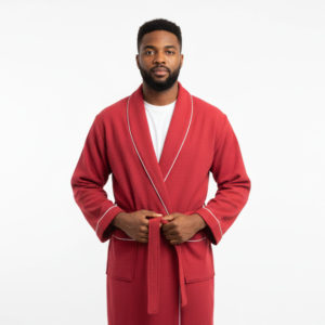 Dusky Rose Pineapply Cotton Bathrobe