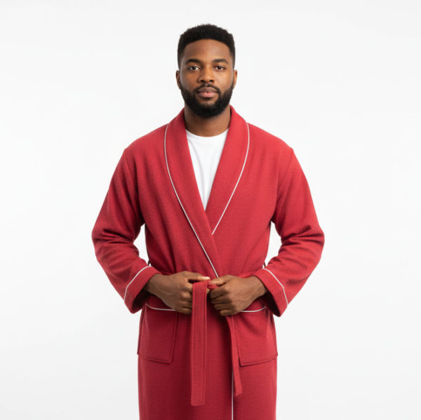 Dusky Rose Pineapply Cotton Bathrobe