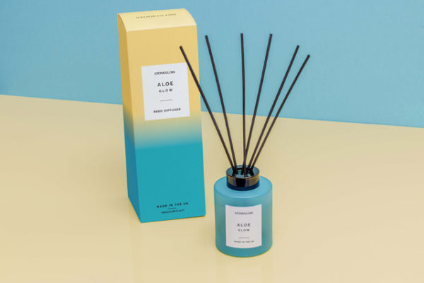 Sol - Aloe Glow - Scented Diffuser 130ml - Blue Glass - Image 2