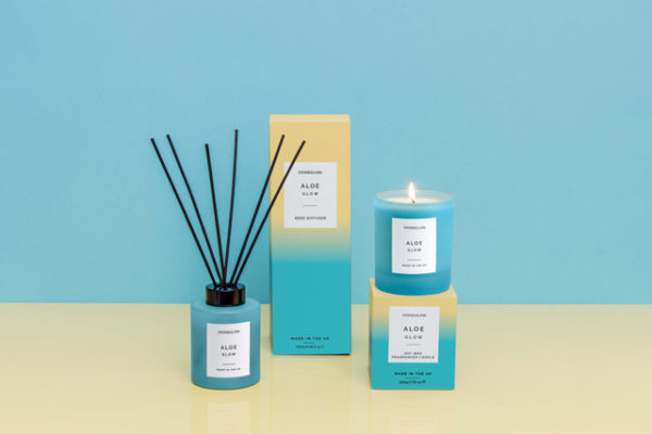 Sol - Aloe Glow - Scented Diffuser 130ml - Blue Glass - Image 3