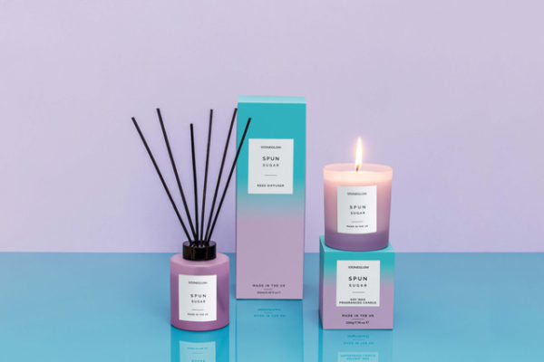 Sol - Spun Sugar - Scented Reed Diffuser 130ml - Purple Glass - Image 3