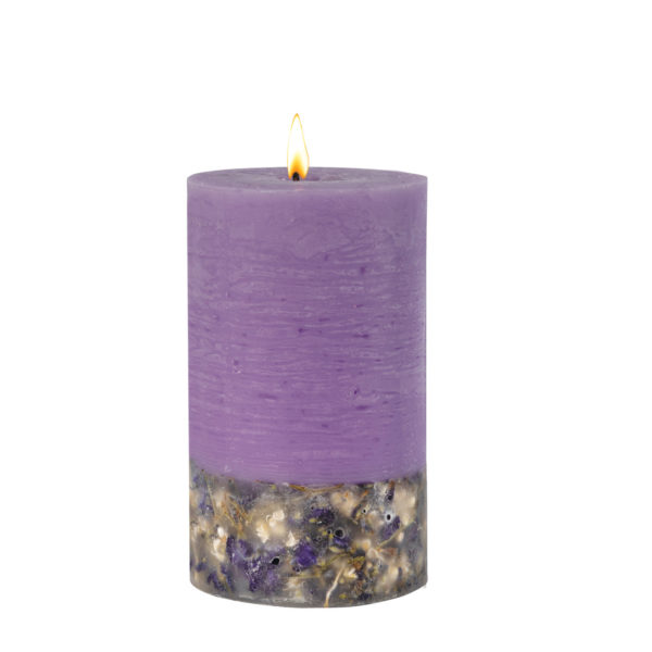 Elements - Moon - Lavender & Mint - Moon - Scented Botanical Pillar Candle - Image 2