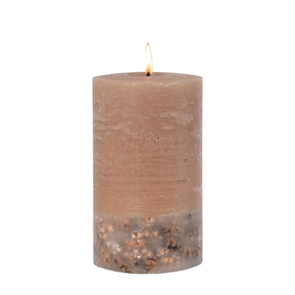 Elements - Wood - Palo Santo & Amber Scented Botanical Pillar Candle (75 x 127mm) - Image 2