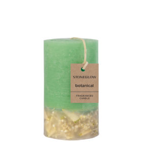 Elements - Earth - Green Apple & Lime - Scented Botanical Pillar Candle (75 x 127mm)