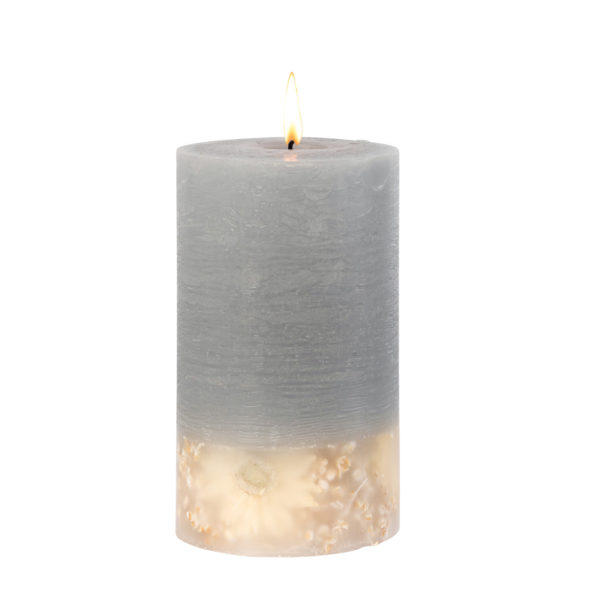 Elements - Air - Wild Mint & Bergamot Scented Botanical Inclusion Pillar Candle (75 x 127mm) - Image 2