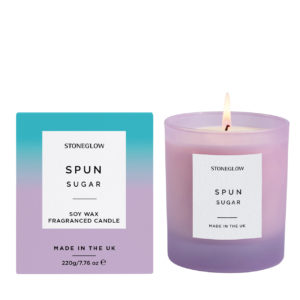 Sol - Spun Sugar - Soy Wax Scented Candle Tumbler (90 x 80mm) - Purple Glass
