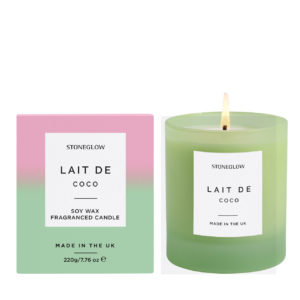 Sol - Lait De Deco - Soy Wax Scented Candle Tumbler (90 x 80mm) - Green Glass