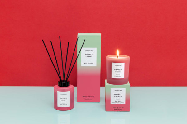 Sol - Popped Cherry - Soy Wax Scented Candle Tumbler (90 x 80mm) - Red Glass - Image 3
