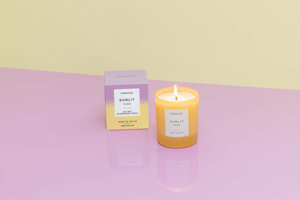 Sol - Sunlit Yuzu - Soy Wax Scented Candle Tumbler (90 x 80mm) - Yellow Glass - Image 2