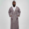 Grey Luxury Shawl Spa Bathrobe