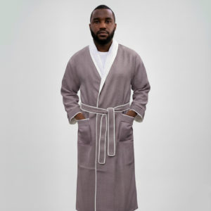 Grey Luxury Shawl Spa Bathrobe