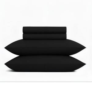 Signature Collection: 1200TC Egyptian Cotton Sateen Bedding – Black