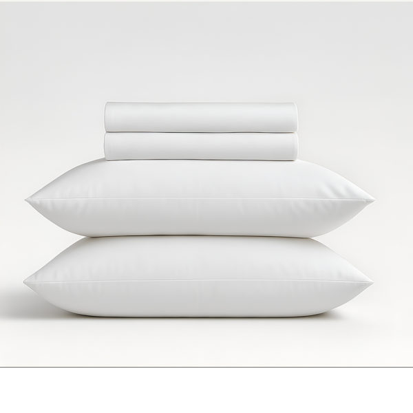 Signature Collection: 1200TC Egyptian Cotton Sateen Bedding – Blush White