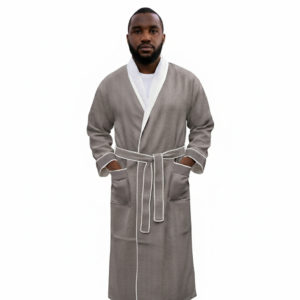 Silver Luxury Shawl Spa Bathrobe