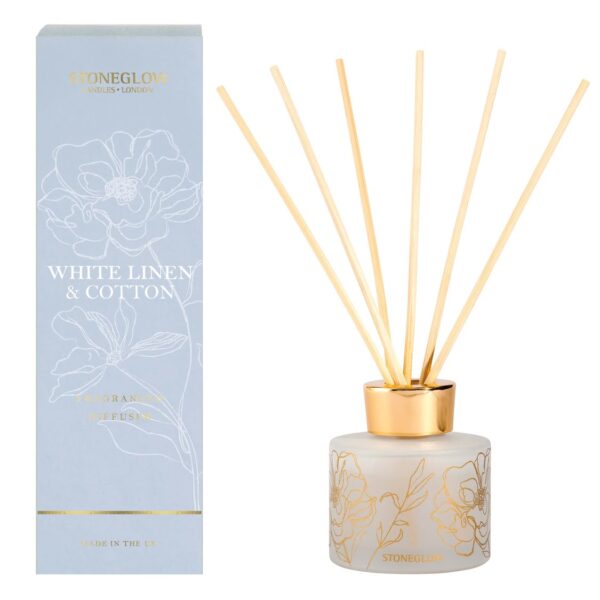 70254-1.jpg Day Flower - White Linen & Cotton - Reed Diffuser 120ml
