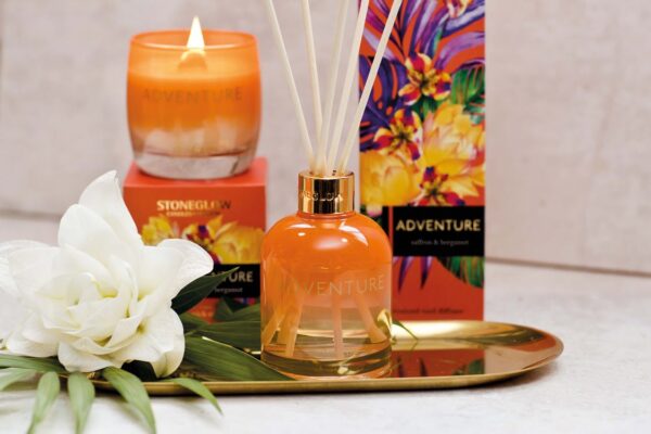 Infusion - Adventure - Saffron & Bergamot - Scented Candle - Tumbler (Orange)