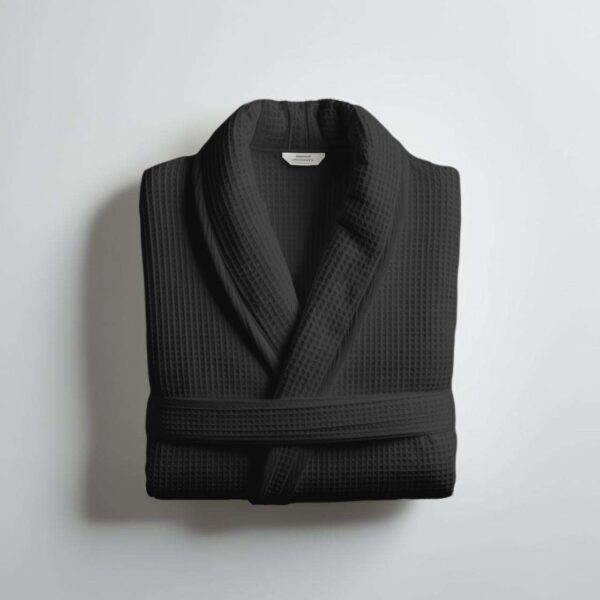 Black-Waffle-Bathrobe-from-Esorae-Home-1.jpg Black Waffle Bathrobe