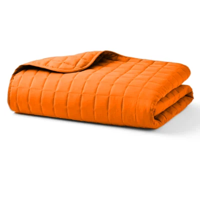Burnt Orange Quilted Blanket