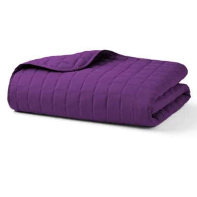 Dark Purple Quilted Blanket