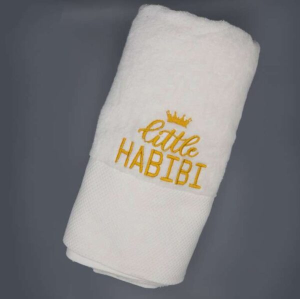Little-Habibi-Monogram-1.jpg Little Habib White 100% Egyptian Cotton Personalized Bath Towels