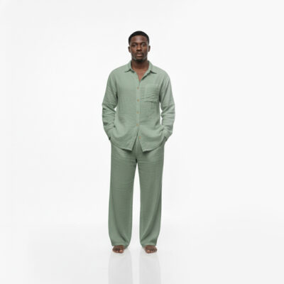 Muslin-Green-Bay-Lounge-WearMen Men's Muslin Premium Green Bay Lounge Wear