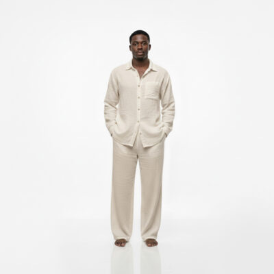 Muslin-Natural-Lounge-WearMen Men's Muslin Premium Natural Lounge Wear