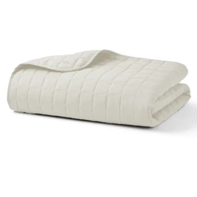 Off-White Quilted Blanket