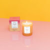 Sol - Peach Fuzz - Soy Wax Scented Candle Tumbler (90 x 80mm) - Orange Glass