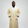 Shawl-Collar-Cream-Bathrobe Beige Luxury Shawl Spa Bathrobe