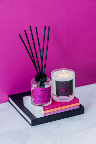 Tokyo-Explorer-Collection-Lifestyle-175__19203-2.jpg Explorer - Tokyo - Cherry Blossom Dreaming - 220gm Soy Wax Scented Candle (90 x 80mm)