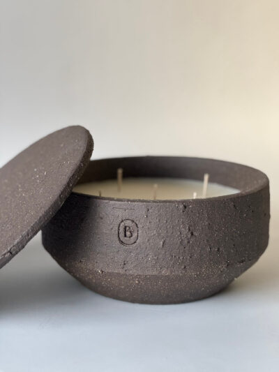 barro indoor with lid charcoal LARGE Charcoal Indoor Scented Candle