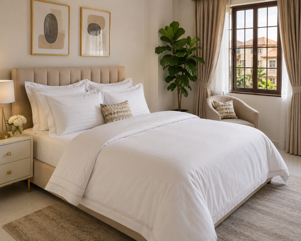 Egyptian cotton bedding