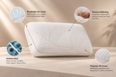 Bamboo Charcoal Memory Foam Pillow Features