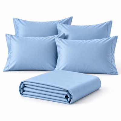 Buy Sovereign Line Bedsheets – Sky Blue