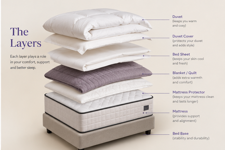 How to Layer a Bed for better sleep at night